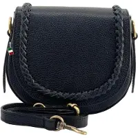DrachenLeder Bolso de hombro negro