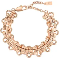 Hey Happiness Pulsera 'Interlocking' oro rosa