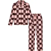 LEAFLETIC Pijama 'Women’s Night Wear Long set' marrón / rosé