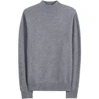 GOBI Cashmere Jersey 'Men's Timeless Mock Neck Cashmere Sweater' gris