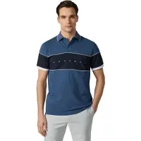 Hackett London para hombre. HM5600192 Polo Hs Multi azul (L), Casual, Algodón, Manga corta, outlet 2026.