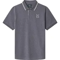 Hackett London para hombre. HM563381 Polo Heritage H gris (3XL), Casual, Algodón, Manga corta, outlet 2026.