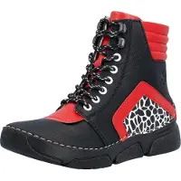 Rieker Botines con cordones rojo / negro / blanco