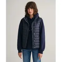 Gant para mujer. 4700280 Chaleco de plumón ligero marino (XS), Casual, Poliéster Reciclado, Sostenible, outlet 2026.