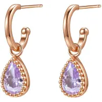 Hey Happiness Pendientes 'June Birthstone' oro rosa