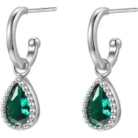 Hey Happiness Pendientes 'May Birthstone' plata