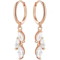 Hey Happiness Pendientes 'Cluster Huggie' oro rosa
