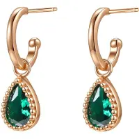 Hey Happiness Pendientes 'May Birthstone' oro rosa