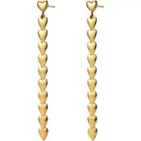 Hey Happiness Pendientes 'Heart Cascade' oro