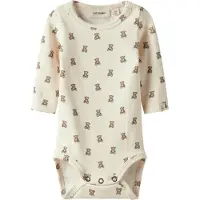 Lil´ Atelier Pijama entero/body 'NBNGayo Elo' marrón / gris / blanco lana
