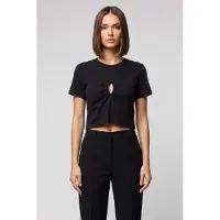 Iro Paris Tejy T-shirt Black Talla: M | Camisetas de Seda Outlet | Mujer | Negro