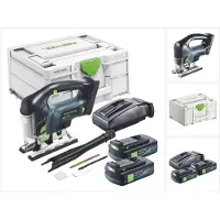 Festool CARVEX PSBC 420-Basic sierra de calar pendular sin cable 18 V 120 mm sin escobillas + 2x batería recargable 3,0 Ah + cargador + systainer