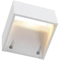 SLV 232101 LOGS WALL: Lámpara de pared rectangular, color blanco, 6W, LED, luz blanca cálida