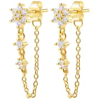 Hey Happiness Pendientes 'Soft Bloom' oro