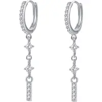 Hey Happiness Pendientes 'Luxe' plata