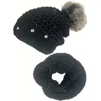 Kumixi Gorra 'Set: Mütze & Loop Schal' negro