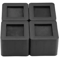 Markenlos Juego de 4 protectores antideslizantes para muebles, hechos de plástico. Ideales para mesas, escritorios, camas y sofás. Color: negro