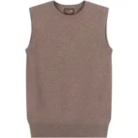 GOBI Cashmere Chaleco de punto 'Women's Timeless Cashmere Crewneck Vest' taupe