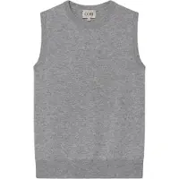 GOBI Cashmere Chaleco de punto 'Women's Timeless Cashmere Crewneck Vest' gris moteado