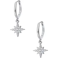 Hey Happiness Pendientes 'Nordstern' plata