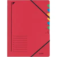 Leitz carpeta clasificadora roja (7 pestañas)