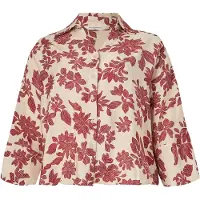 MSCH Copenhagen Blusa 'Vildana' ecru / rojo oscuro
