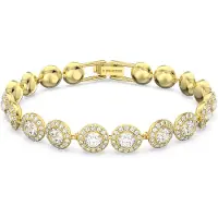 Swarovski Pulsera 'Una' oro / transparente