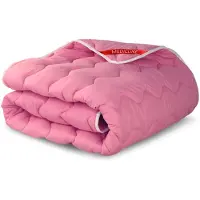 AIO Factory Manta de 200x200 cm, apta para todo el año, antialérgica, de microfibra rosa y con tacto de silicona