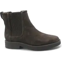 Clarks Botas 'NELLA TOP dark brown suede scarpe donna stivaletto beatles elastici camoscio' marrón oscuro