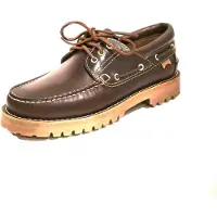 Camper para hombre. 15233-001 Náuticos de piel 15233 marrón (40), Plano, Cordones, Casual, Clásico, outlet 2026.