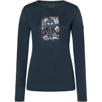 Super.natural - Women's Crazy Mouse L/S - Camiseta de merino size M, azul/ various