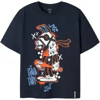 Name it Camiseta 'NKMJEF FORTNITE' azul / navy / naranja / blanco