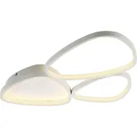 JUST LIGHT PEBBLES: Lámpara de techo LED, luz blanca cálida, regulable, 26,5W, color blanco, modelo 14049-16