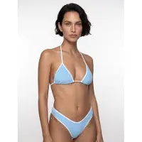 Flavia Valentini Bikini 'Bikini Triangolo Contrast Sky Blue & White' azul cielo