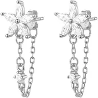 Hey Happiness Pendientes 'Petal Blossom' plata
