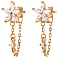 Hey Happiness Pendientes 'Petal Blossom' oro rosa