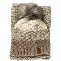 Kumixi Gorra 'Set: Mütze & Loop Schal' ecru