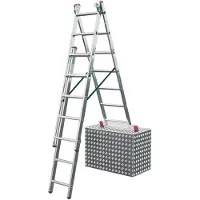Krause Escalera multiusos Corda con función de escalera de mano, 3x7 peldaños