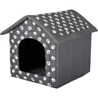 Markenlos Casa para perros: techo desmontable, color gris, patas, apta para uso interior y exterior, dimensiones: 52 x 46 x 53 cm. Refugio para animales, casa para perros