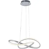 JUST LIGHT MARIA LED, lámpara colgante, luz blanca cálida, 25W, plateada/blanca, modelo 15402-95