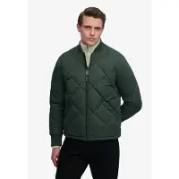Superdry para hombre. M5012486A Chaqueta acolchada Diamond Quilt verde (M), Casual, Poliéster Reciclado, outlet 2026.