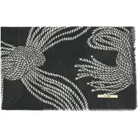 GOBI Cashmere Bragas para cuello 'Rope Knots Printed Cashmere Shawl' negro