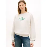 Tommy Hilfiger Sudadera beige claro / esmeralda