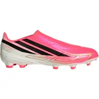 Adidas adidasBota de fútbol sin cordones F50 Hyperfast League césped natural seco 46 2/3 Solar Turbo / Core Black / Gold Metallic Unisex