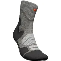 Bauerfeind Sports - Women's Outdoor Merino Mid Cut Socks - Calcetines de trekking size 35-38, gris/negro