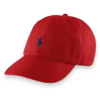 Ralph Lauren para mujer. 211912843022 La icónica gorra de chino de algodón rojo (OSFA), Casual, outlet 2026.