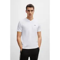 BOSS Camiseta negro / blanco
