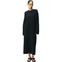 GOBI Cashmere Vestido de punto 'Side-Slit Maxi Dress' negro
