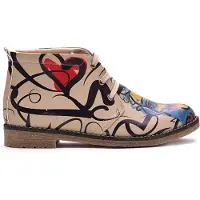 Goby Botas de tobillo 'PH217' arena / rojo sangre / negro