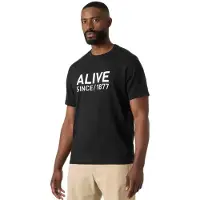 Helly Hansen para hombre. 54599 Camiseta Core Graphic 2.0 negro (M), Casual, Algodón, Manga corta, outlet 2026.